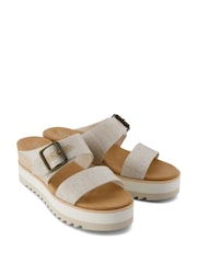 TOMS Natural  Diana Buckle Wedge Sandals - Image 5 of 9