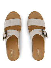 TOMS Natural  Diana Buckle Wedge Sandals - Image 6 of 9