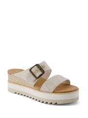 TOMS Natural  Diana Buckle Wedge Sandals - Image 8 of 9