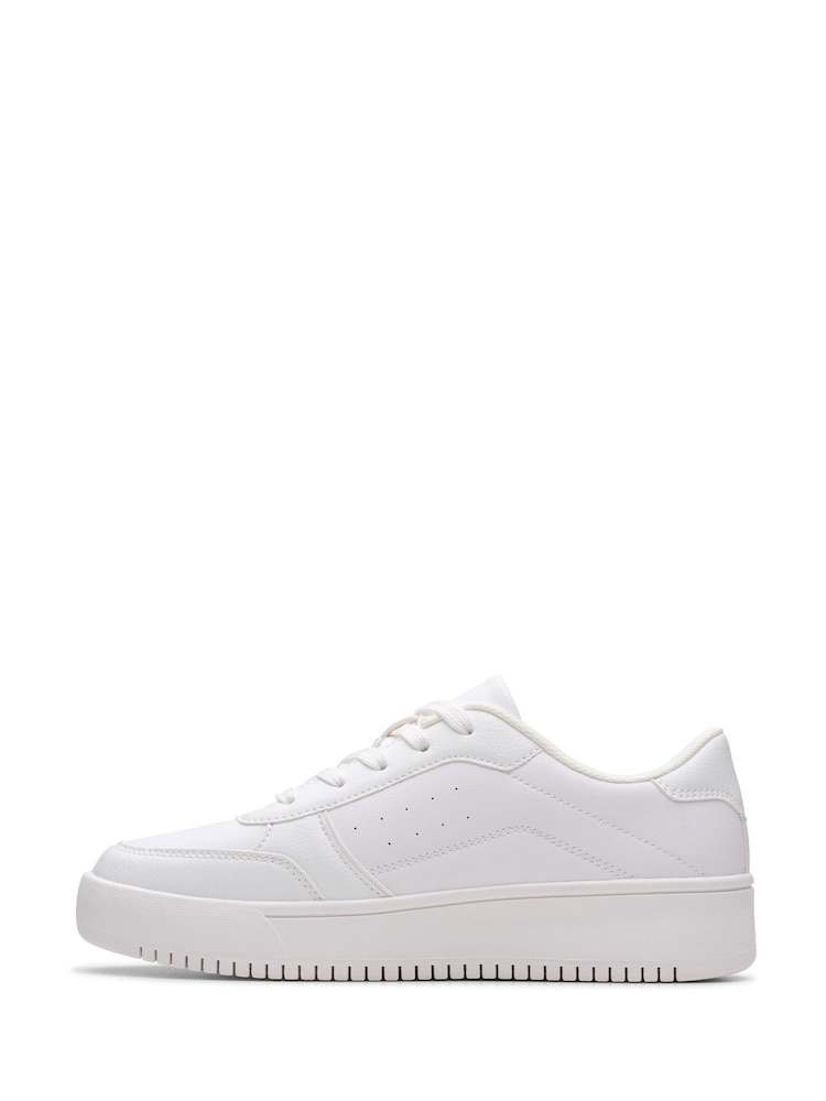 Clarks White Barley Step Youth Shoes - Image 2 of 6