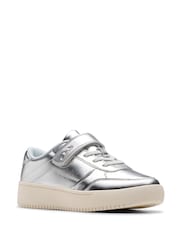 Clarks Silver Barley Step Kids Trainers - Image 3 of 6