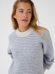 Kaffe Blue KAellery Striped Pullover Jumper - Image 4 of 6
