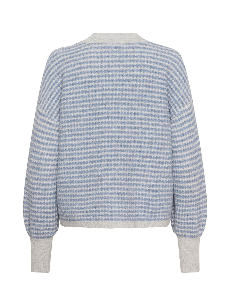 Kaffe Blue KAellery Striped Pullover Jumper - Image 6 of 6
