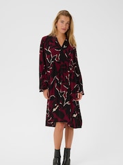 Kaffe Red KAlisette Amber Dress - Image 1 of 6