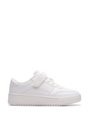 Clarks White Barley Step Kids Shoes - Image 1 of 6