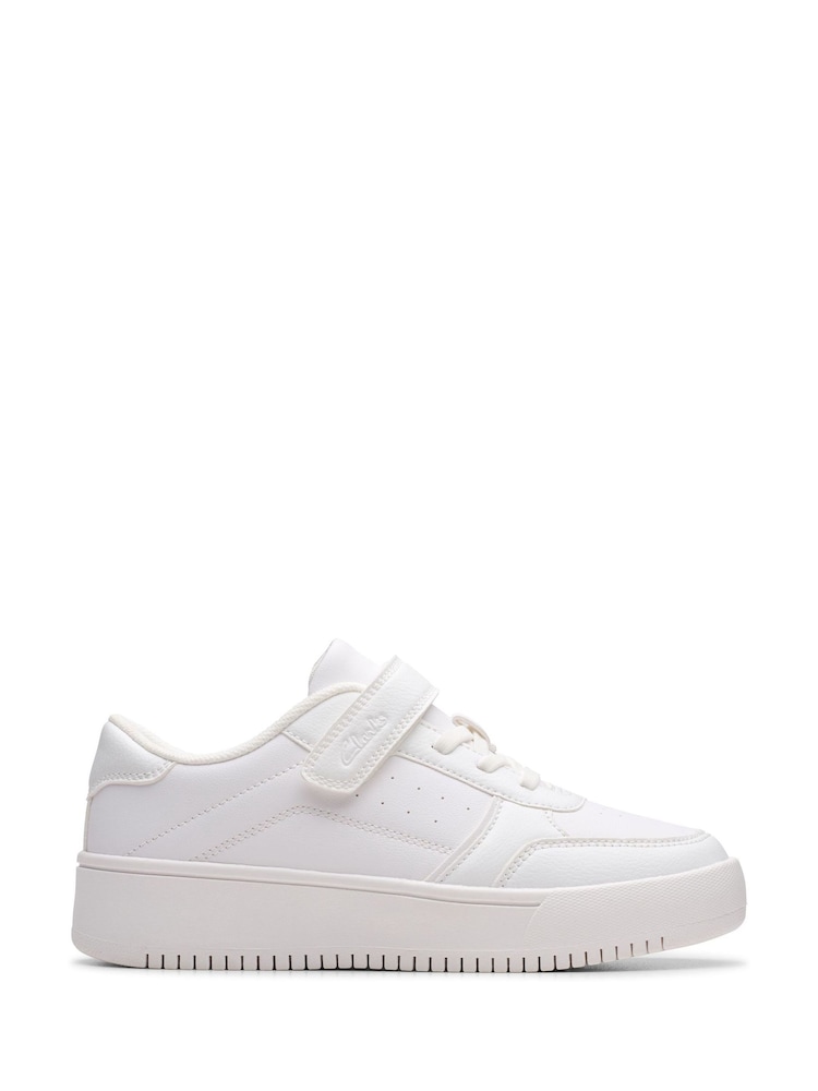 Clarks White Barley Step Kids Shoes - Image 1 of 6 Clarks White Barley Step Kids Shoes - Image 1 of 6