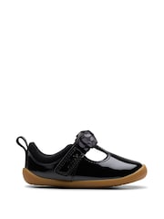 Clarks Black Pre Walker Trim Toddler Shoes - Image 1 of 6