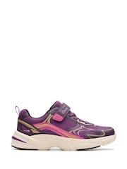 Clarks Purple Crafton Move Kids Trainers - Image 1 of 6