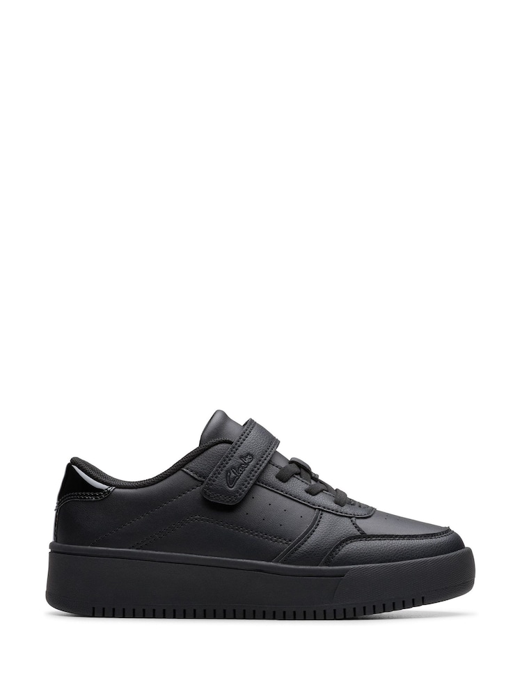 Clarks Black Barley Step Kids Shoes - Image 1 of 6