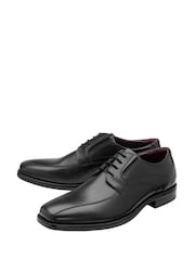 Lotus Black Wide Fit Leather Lace Up Derby Shoes - Image 2 of 4
