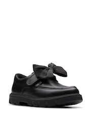 Clarks Black Lorcam Bow Kids Shoes - Image 3 of 6