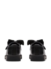 Clarks Black Lorcam Bow Kids Shoes - Image 5 of 6