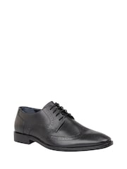 Lotus Black Leather Lace Up Brogues - Image 1 of 4
