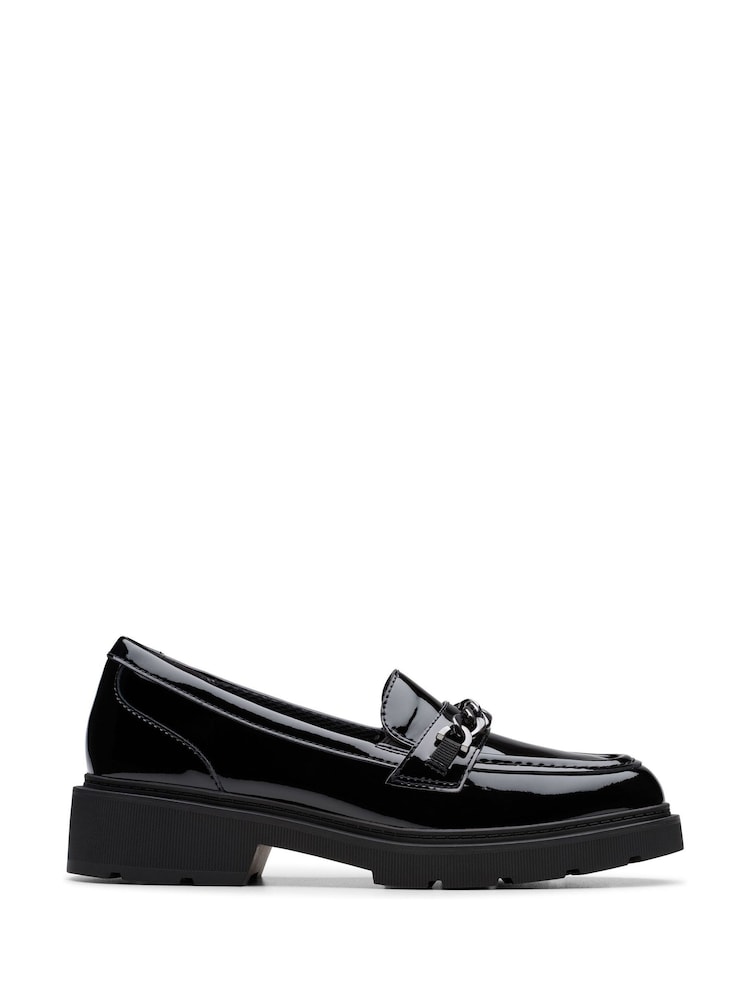 Clarks Black Eris Edge Youth Shoes - Image 1 of 6