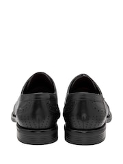 Lotus Black Wide Fit Leather Lace Up Brogues - Image 3 of 4