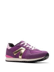 Clarks Purple Jaspen Vibe Youth Trainers - Image 3 of 6