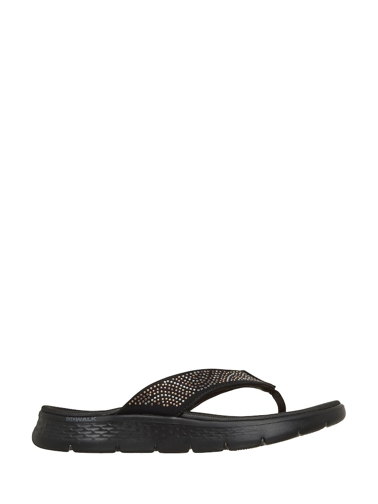 Skechers Black Go Walk Flex Sandals - Image 1 of 6
