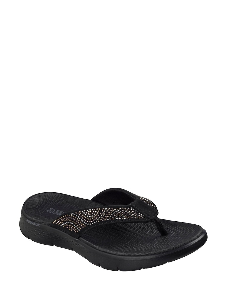 Skechers Black Go Walk Flex Sandals - Image 6 of 6