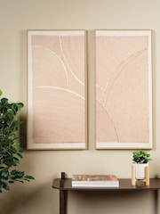 Decoris Set of 2 Canvas Circle Design Wall Art - Image 1 of 2