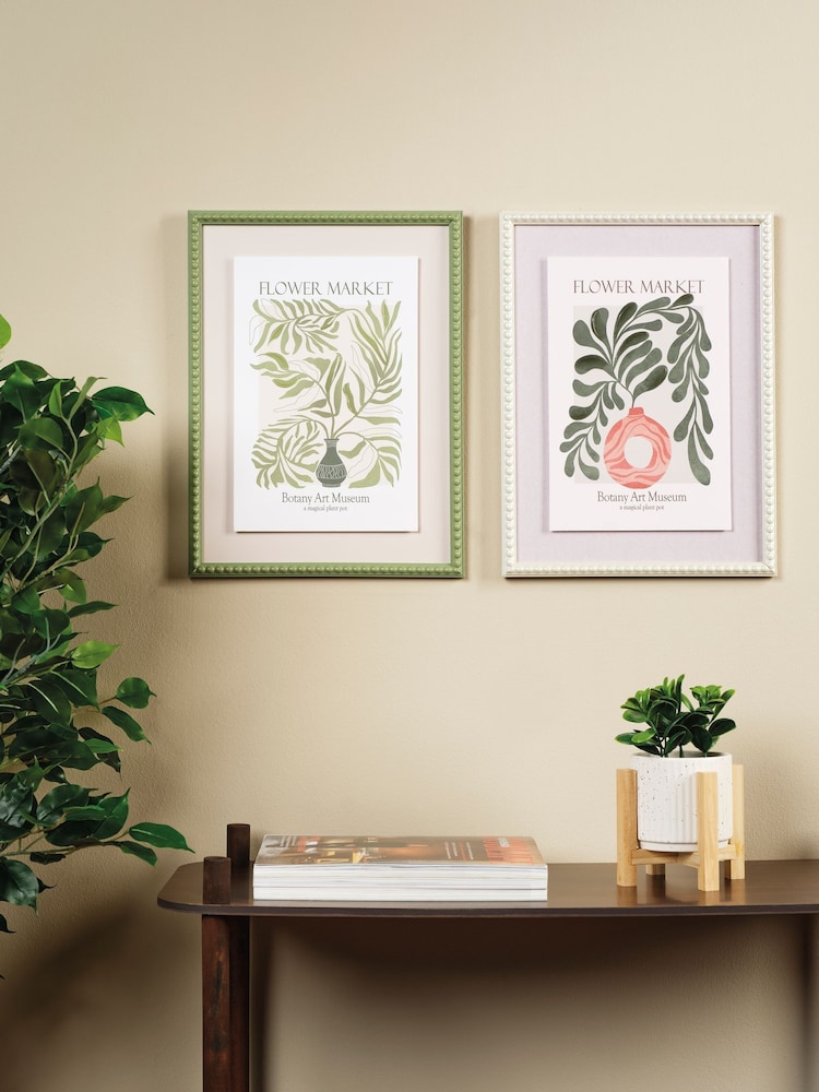Decoris Set of 2 Leaf Wall Art - Image 1 of 2
