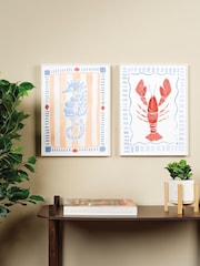 Decoris Set of 2 Lobster Wall Art - Image 1 of 2