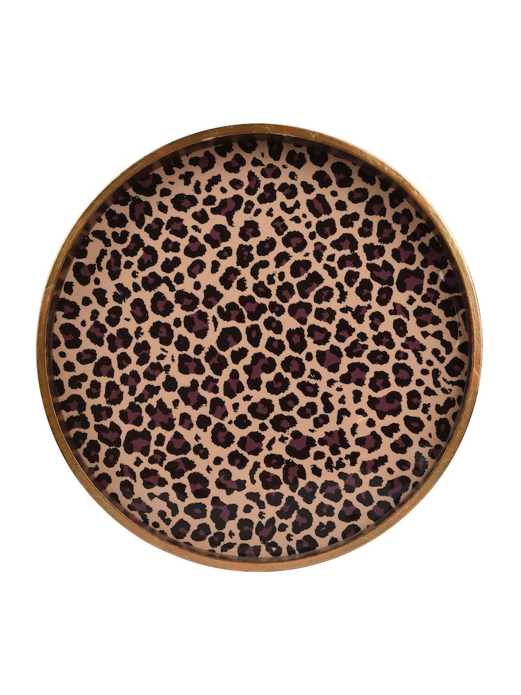 Decoris Leopard Print Serving Tray - Image 2 of 2 Decoris Leopard Print Serving Tray - Image 2 of 2