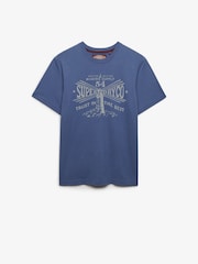Superdry Blue Lo-fi Dockside T-Shirt - Image 1 of 2