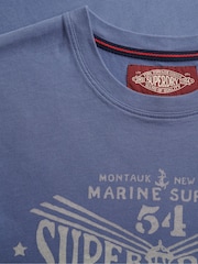 Superdry Blue Lo-fi Dockside T-Shirt - Image 2 of 2
