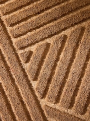 Natural Embossed Stripe Coir Doormat - Image 4 of 5