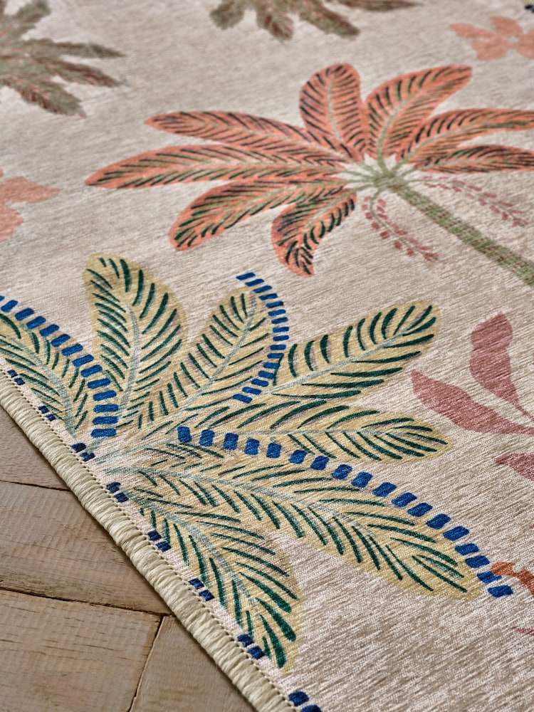 Multi Washable Palm Tropical Runner - Image 2 of 3