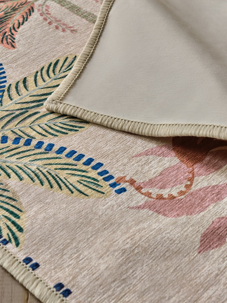 Multi Washable Palm Tropical Runner - Image 3 of 3