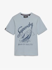 Superdry Blue Lo-fi Dockside T-Shirt - Image 5 of 6