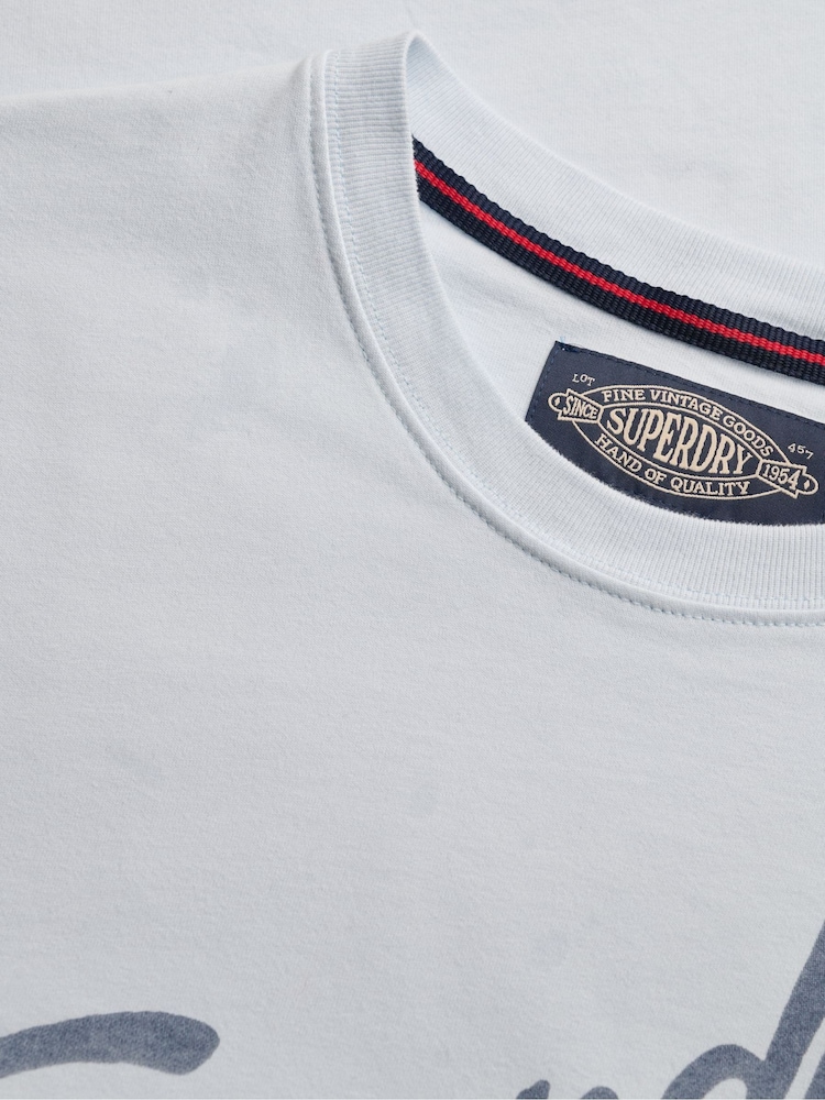 Superdry Blue Lo-fi Dockside T-Shirt - Image 6 of 6