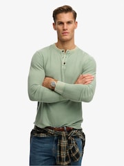 Superdry Green Low Textured Grandad Top - Image 2 of 6