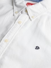 Superdry White Essentials Oxford Shirt - Image 7 of 7