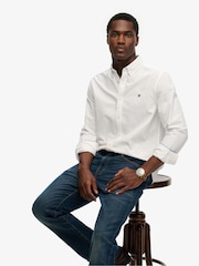 Superdry White Essentials Oxford Shirt - Image 4 of 6