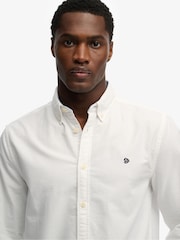 Superdry White Essentials Oxford Shirt - Image 2 of 7
