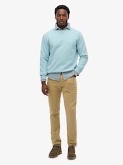 Superdry Turquoise Blue Essential Logo Crew Neck Sweatshirt - Image 4 of 6