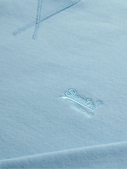 Superdry Turquoise Blue Essential Logo Crew Neck Sweatshirt - Image 6 of 6