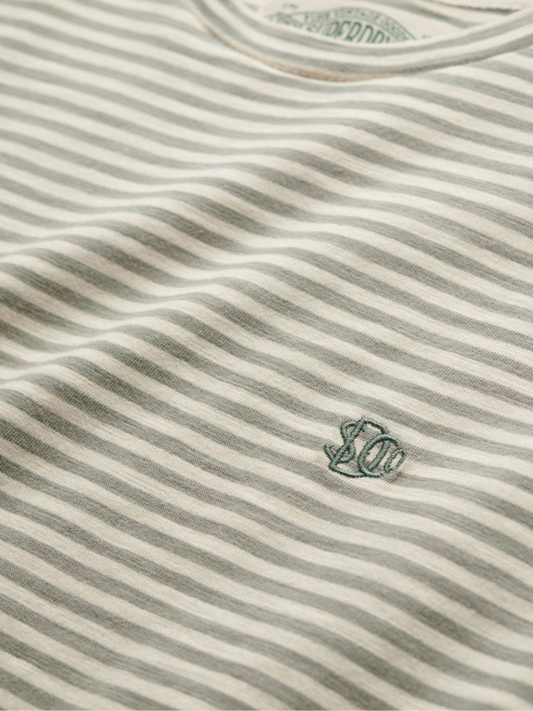 Superdry Green Classic Essential Stripe T-Shirt - Image 2 of 2