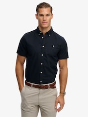 Superdry Blue Preppy Oxford Short Sleeve Shirt - Image 3 of 5