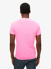 Superdry Pink Essential Logo Emb Neon T-Shirt - Image 2 of 6