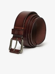 Superdry Brown Classic Leather Belt - Image 1 of 3