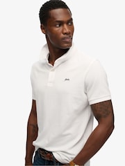 Superdry White Classic Pique Polo Shirt - Image 1 of 6