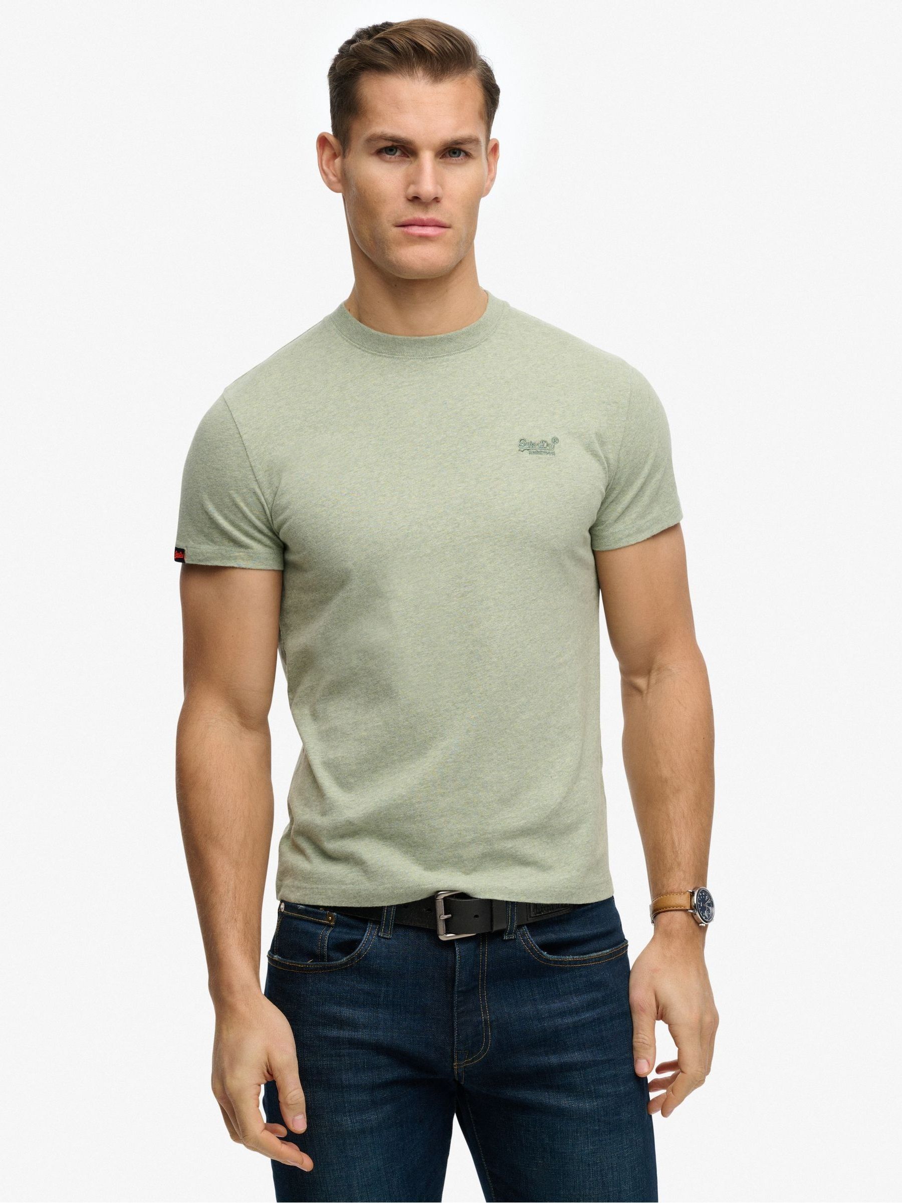 Superdry Men's Green T-Shirt Essential - Image 3