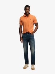 Superdry Orange Classic Pique Polo Shirt - Image 4 of 6