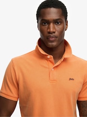 Superdry Orange Classic Pique Polo Shirt - Image 5 of 6