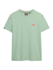 Superdry Pale Green Essential Logo Embroidery T-Shirt - Image 6 of 7