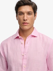 Rosa - Superdry Riviera Long Sleeve Linen Shirt - Imagen 9 de 11