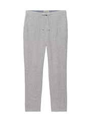 Superdry Grey Merchant Linen Trousers - Image 7 of 8